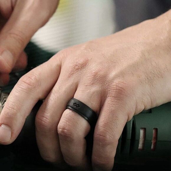 RINFIT Silicone Rings for Couple Soft & Comfortable Wedding Bands W7/M10 - Picture 9 of 9